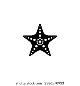 Starfish vector icon on white background.