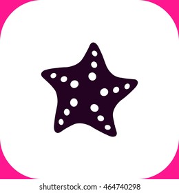 Starfish vector icon on white background.