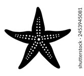 Starfish vector icon. Sea star fish marine life
