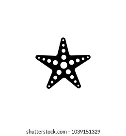 Starfish vector icon. Simple flat symbol on white background