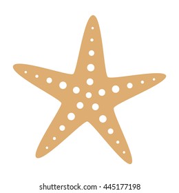 Starfish vector icon. Summer, sea. Vector illustration on white background.