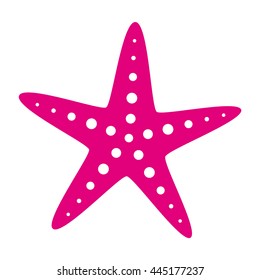 Starfish vector icon. Summer, sea. Vector illustration on white background.