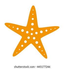 Starfish vector icon. Summer, sea. Vector illustration on white background.