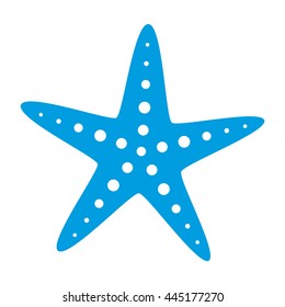 Starfish vector icon. Summer, sea. Vector illustration on white background.