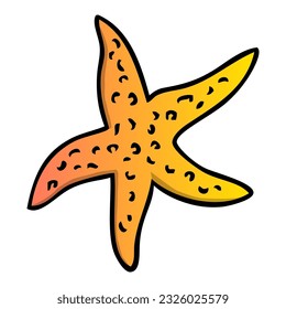 starfish vector illustration,
isolated on white background.Top view