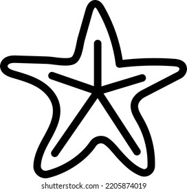 starfish Vector illustration on a transparent background.Premium quality symmbols.Stroke vector icons for concept and graphic design.