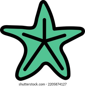 starfish Vector illustration on a transparent background.Premium quality symmbols.Stroke vector icons for concept and graphic design.