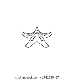 Starfish Vektor-Abbildung auf weißem Hintergrund