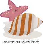 Starfish vector image or clipart