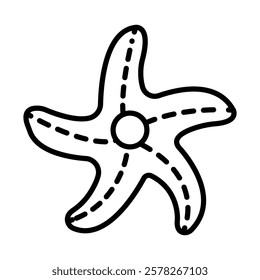 Starfish Vector Line Icon Design