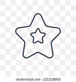 Starfish vector outline icon isolated on transparent background, high quality linear Starfish transparency concept can be used web and mobile