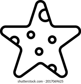 icono de línea delgada del vector de estrella