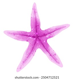 Starfish. Vector watercolor illustration of sea animal