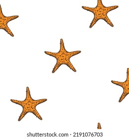 Starfish wallpaper pattern, seamless wallpaper pattern.