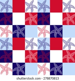 Starfish zentangle pattern made with clipping mask. Vector illustration can be used for backgrounds, web design, surface textures and other crafts.