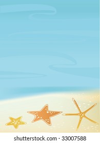 Starfishes on the beach