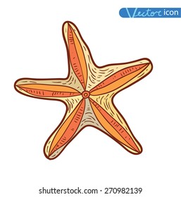 Starfish.hand drawn Vector Illustration