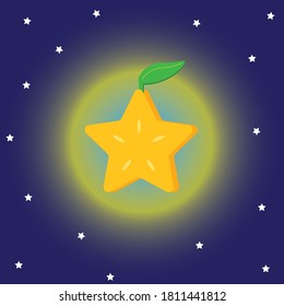 
The StarFruit is drawn as a vector illustration.
