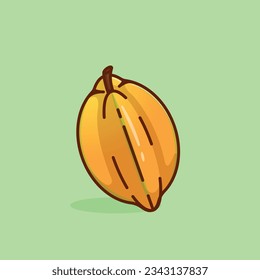 Starfruit simple cartoon vector illustration fruit nature concept icon isolated