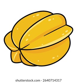 Starfruit vector illustration, simple design