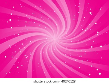 Starful background swirl  in pink