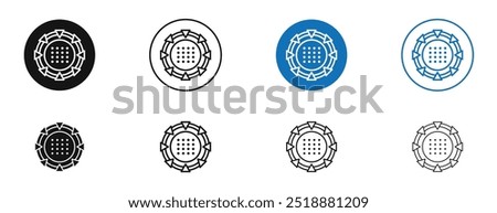 Stargate vector icon in black and blue colors