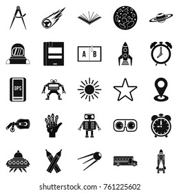 Stargazing icons set. Simple set of 25 stargazing vector icons for web isolated on white background