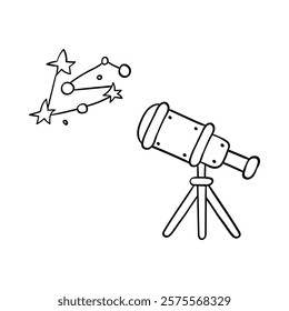 Stargazing with Telescope: Exploring Constellations icon.