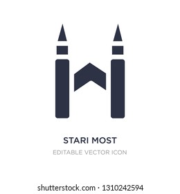 stari most icon on white background. Simple element illustration from Monuments concept. stari most icon symbol design.