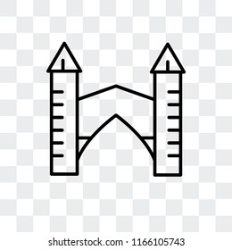 Stari Most vector icon isolated on transparent background, Stari Most logo concept