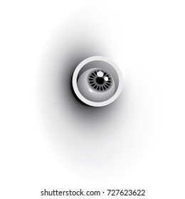 Staring 3D eye. Can be used as a background or as an element for various visual projects.