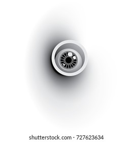 Staring 3D eye. Can be used as a background or as an element for various visual projects.