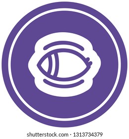 staring eye circular icon symbol