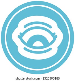 staring eye circular icon symbol