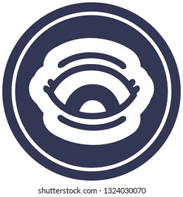 staring eye circular icon symbol