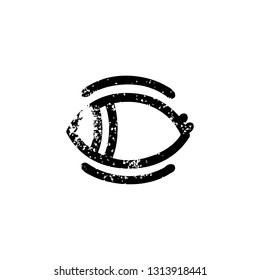 staring eye distressed icon symbol