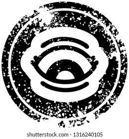 staring eye distressed icon symbol
