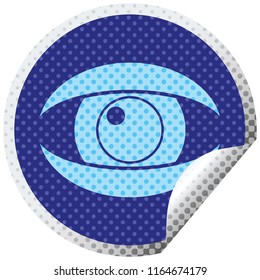 pegatina de peeling circular con vector visual de inicio