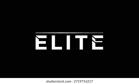 Un fondo negro oscuro está dominado por la tipografía blanca y audaz de la palabra "ÉLITE". Una delgada y Horizontal línea plateada subraya sutilmente el texto,