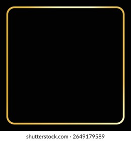 Um fundo preto forte define o palco para um quadro quadrado com cantos arredondados e suaves, irradiando uma tonalidade dourada quente. A composição equilibra simplicidade e impacto visual.