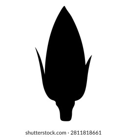 A stark black silhouette of a leafless tree branch against a plain background, emphasizing natural shapes and organic forms.