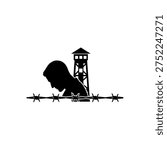 A stark black silhouette of a person