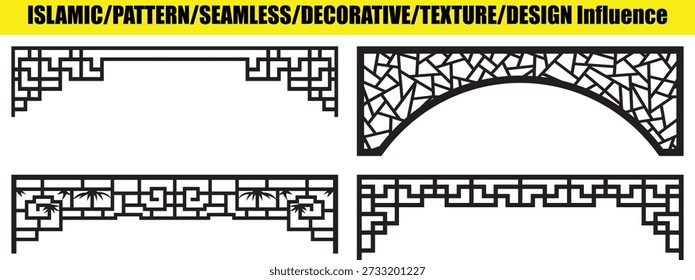 A stark black and white geometric design resembling a complex, abstract maze.
