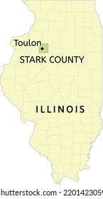 Stark County und Stadt Toulon auf Illinois-Staatskarte