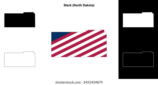 Stark County (North Dakota) outline map set