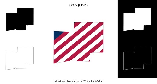 Stark County (Ohio) outline map set