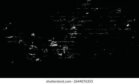 a stark, high contrast image featuring a textured dark surface with horizontal lines and scattered light spots