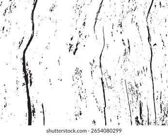 Uma imagem abstrata, de alto contraste, que apresenta uma textura angustiada com linhas verticais proeminentes e numerosas formas pretas pequenas e irregulares contra um fundo branco, renderizadas em estilo silhueta