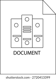 A stark illustration of a document featuring ring binders with circles and a folded page corner