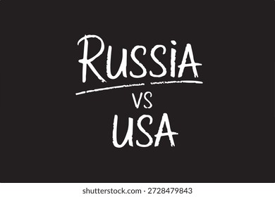 Eine deutliche visuelle Darstellung der geopolitischen Rivalität zwischen den Nationen Russlands und den Vereinigten Staaten von Amerika.